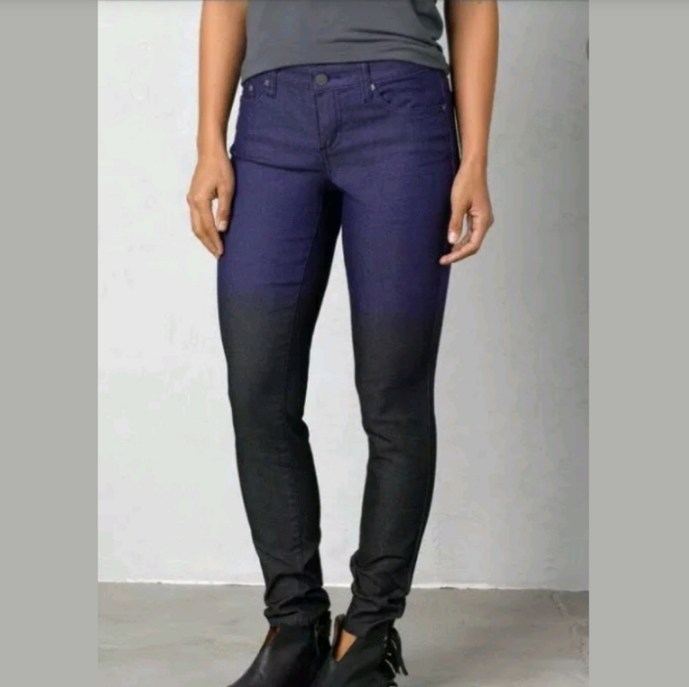 NWT Prana Jett Indigo-Black Ombre Jeans